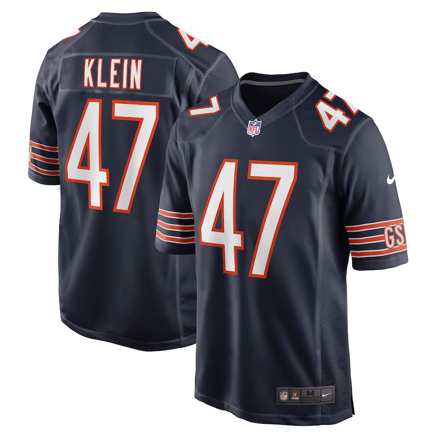 Men Chicago Bears 47 A.J. Klein Nike Navy Game Player NFL Jersey